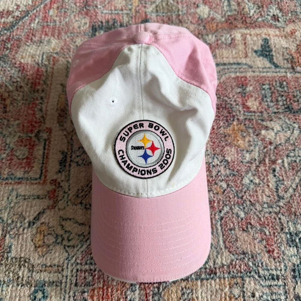 Vintage Pink Steelers Super Bowl Champions 2005 hat one size